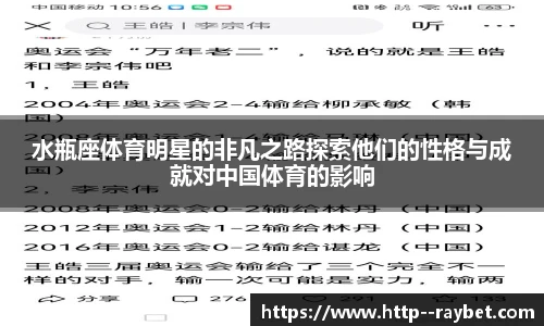 水瓶座体育明星的非凡之路探索他们的性格与成就对中国体育的影响